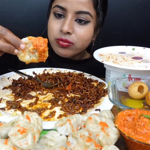 85K views · 814 reactions | ASMR EATING SPICY PANI PURI, WHOLE CHICKEN, NOODLES ,EGG INDIAN STREET FOOD EATING ASMR MUKBANG VIDEO #FoodChallenge​ #IndianStreetFood​ #Panipuri​ #BlackBeanNoodles​ #SouthIndianFood​ #ASMREatingVideo​ #WholeChicken​ #SpicyPaniPuri​ #Momo​ #ASMREating​ #SpicyFoodVideos​ #AshifaASMR​ #momoshiki | ASHIFAfan | Facebook