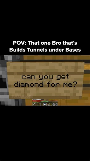 Minecraft Tunnel Moment