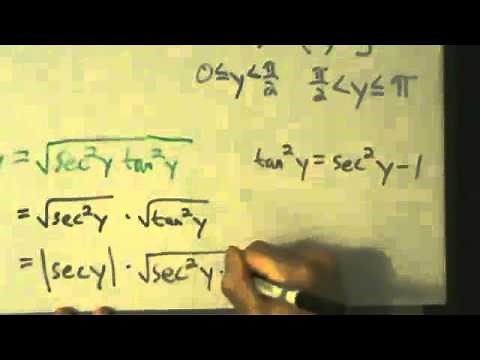Calculus I - Derivative of Inverse Secant Function arcsec(x) - Proof
