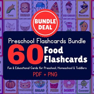 Food Flashcards: Fruits, Vegetables, Snacks Learning