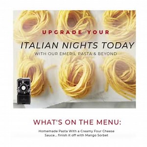 Upgrade your menu with the Emeril Lagasse Pasta & Beyond pasta maker! Make fresh homemade pasta finished off with a delightful sorbet for a delicious family meal. #BAM #EmerilEveryday #recipes Homemade Pasta with a Creamy Four Cheese Sauce Click 🔗 https://youtu.be/IioQjeFukyg Click🔗 Mango Sorbet https://youtu.be/59KgQenD8v8 | Emeril Everyday