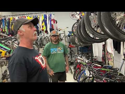 Chris Moeller of S&M bikes walks thru the powers bmx museum with alot of stories