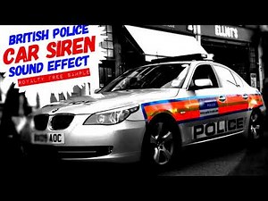 British Police Car Siren Sound Effect / Metropolitan Police / Met Police / Royalty Free Sample