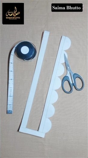 Daman Bukram Cutwork Border Pattern Cutting Easy Design Tutorial #shorts#youtubeshorts #sewinghacks