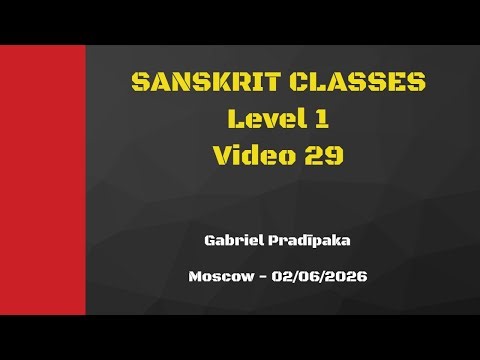 Sanskrit Classes - Level 1 - video 29