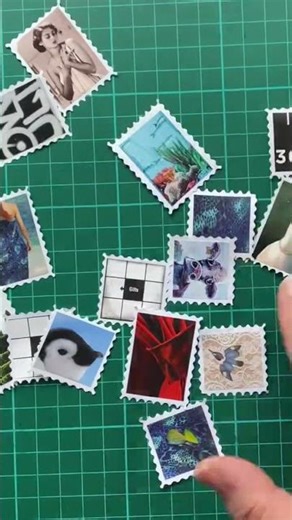Mini art! 🖼️ Make faux postage stamps for journals + ephemera fun✂️ #junkjournal #diycrafts #crafty
