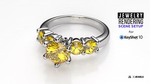 Bright Scene Setup for KeyShot 10 Jewelry 3D Rendering