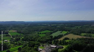 Beautiful Panoramic View of Interstate 80 East Scenic Lookout of the Mountains Stock Video