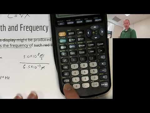 Wavelength and frequency calculations involving the speed of light