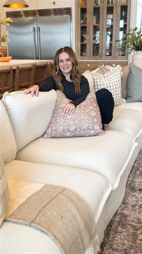 “We’ve been on the search for the perfect large sofa—something big enough for the whole family, but still beautiful and stylish. And guess what? We finally found it… and I’m completely in love! I was able to order fabric swatches ahead of time (which made choosing so much easier), and we ended up with a spacious, comfy sofa that can actually break down into a smaller size if we ever need to rearrange. It’s pet-friendly and fully washable—which, let’s be real, is a must with a cream couch, a dog,