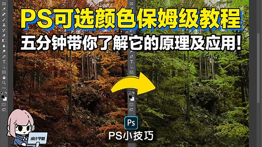 PS可选颜色保姆级教程，五分钟带你了解它的原理及应用！