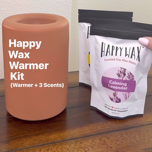 1.5M views · 2.5K reactions | BREAKING NEWS: Wax melts outperform diffusers in scent throw!  Transform your space with our non-toxic, natural wax melts and get: • Easy cleaning silicone tops • 3-6-9 hour auto-timer warmers • Rich scents that will amaze you  • Proudly made in the USA  Ready to elevate your ambiance? | Happy Wax | Facebook