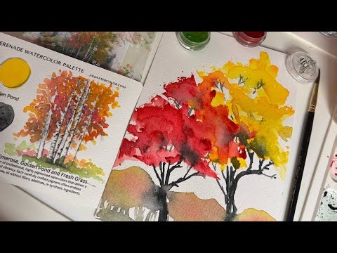 Fall Serenade Watercolor Trees | Loose Autumn Painting Tutorial