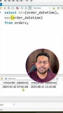 SQL- Min & Max Date Function | First and Last Order Date | SQL Interview Question