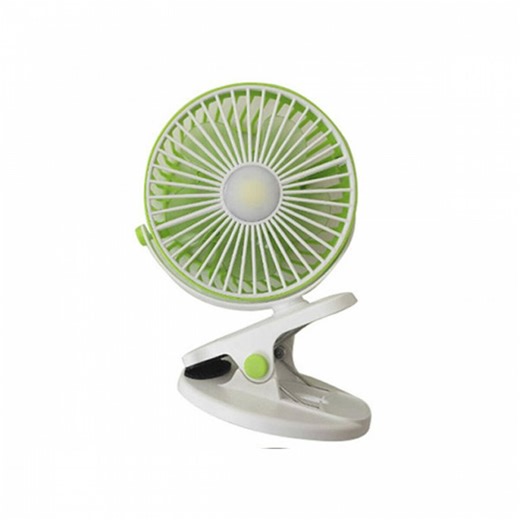 YTM2027 Ανεμιστηράκι USB Επαναφορτιζόμενο με Φωτισμό Μίνι Φορητός Επαναφορτιζόμενος Επιτραπέζιος Ανεμιστήρας USB 14cm Πράσινο