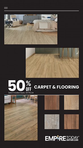 🏠 Dream floors on a budget? 💡 For a limited time, transform your space with up to 50% off your ENTIRE PROJECT! | Empire Today
