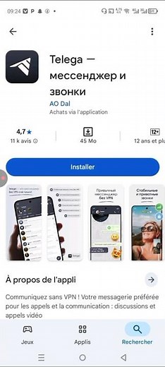 Voici l'application qui te donne accès à telegram #telegram #telega