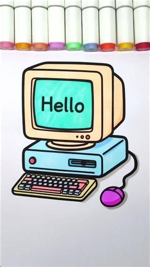 Satisfying Retro Computer Coloring 🖥️ | Bold & Cozy #stressrelief #boldandcozy #aesthetic