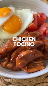2.3K views · 159 reactions | It’s Silog O’Clock! Chicken tocino is a Filipino breakfast meat that’s sweet, garlicky, and sticky in the best way. Paired with sinangag and itlog (garlic fried rice and egg) tocino just hits different when you make it from scratch For the full recipe, check out my website, thetastebud.co #chickentocino #filipinobreakfast #foodreels | The Tastebud | Facebook