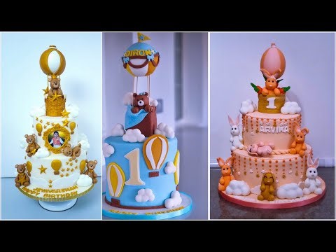 🎈How to make a Hot Air Balloon cake Decorating step- by -step Tutorials| Teddy bear topper🧸