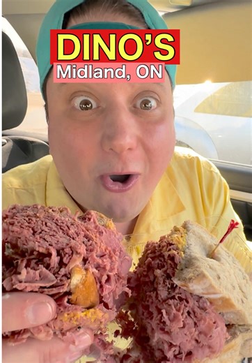 DINO’S FRESH FOOD’S - MIDLAND, ONTARIO - MILE HIGH CORNED BEEF SANDWICH #ontarioeats #torontofood #midland #cornedbeef #ontario