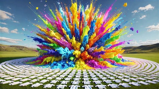 What happens when you blast raw fabric with 63 explosives