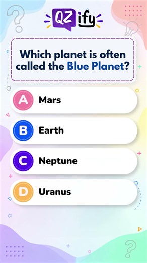 CAN YOU ACE THIS EASY SPACE QUIZ? 🌌Which planet is called the "Blue Planet"?