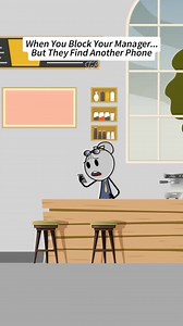 When you block your manager…😅😅 #animation #manager #worklife #usa #funny | Tera Animation