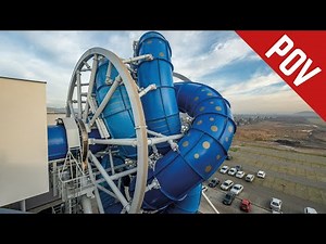Slidewheel: Crazy ROTATING Water Slide POV | Aquapark Reda - Aquaspinner