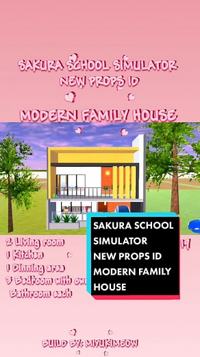 Explore Sakura School Simulator New Props at Modern Family House