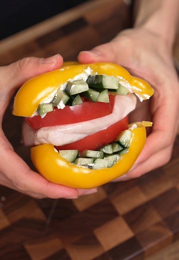 Delicious Bell Pepper Cream Cheese Sandwich Recipe