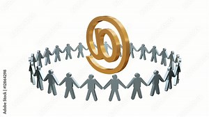 Human Circle E-mail At sign Animation Loop HD1080