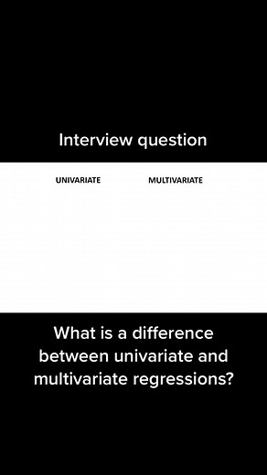Beginner level questions. What is a difference between univariate and multivariate regressions? #datascience #dataanalytics #python #datascientist #economicsstudent