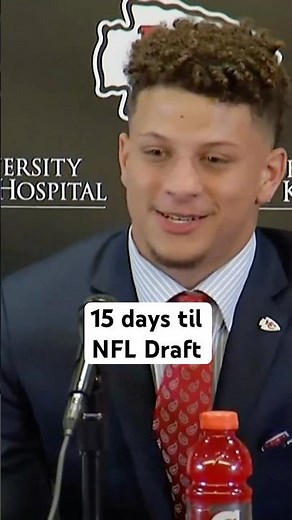 The NFL Draft changes everything, just ask Patrick Mahomes. See y'all in 15 days ⏰