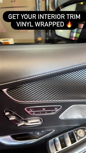 Mercedes cl550 Interior carbon fiber vinyl wrap #mercedes #carbonfiber #vinylwrap #cl550 #3m