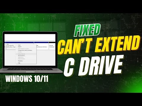 ✅ Fixed "Can't Extend C Drive with Unallocated Space" in Windows 10/11 | Extend drive greyed out fix