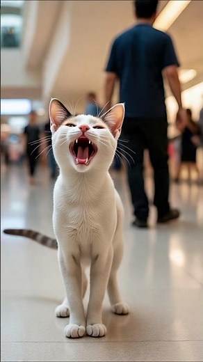 Hairless Peterbald Cat Shouting Meow 🐱🔥 | Powerful Voice & Full Body HD View 🎬🔊