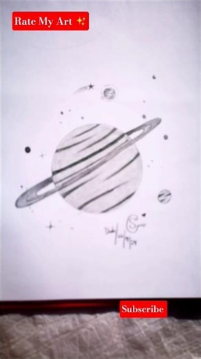 From Blank Page to Galaxy 🌌 Amazing Planet Drawing #shorts #satisfying #art #drawing #viral #foryou