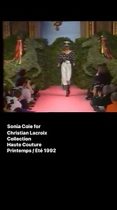 1.5K views · 13 reactions | Sonia Cole for Christian Lacroix Collection Haute Couture Printemps / Eté 1992 | Runwaymodel | Facebook