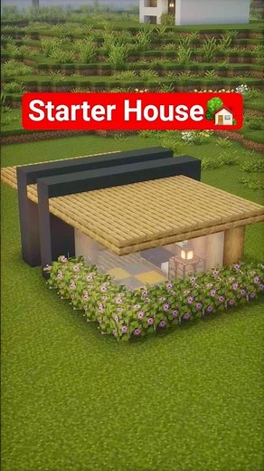 Minecraft Starter House Tutorial 🏠 | Easy Survival Base #Minecraft
