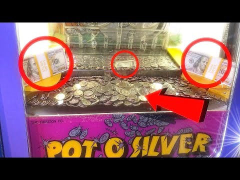 Putting 1,000 Quarters Into a Pot O Silver Coin Pusher Machine! 🤬OWNER WAS MAD We Won Over $20,000!