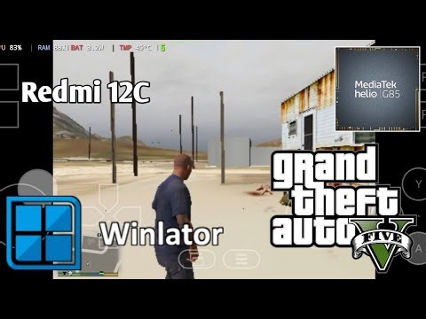 GTA V LITE 7GB Winlator-Bionic Ludashi 2.9 Mediatek Helio G85 Redmi 12C Test