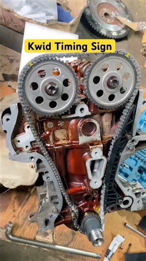 "HOW Renault kwid engine timing Mark timing location"#RenaultKwid#TimingMark #KwidTimingSetting