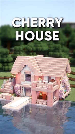 Minecraft Tutorial: Cherry Blossom House 🌸 #minecraft | minecraft