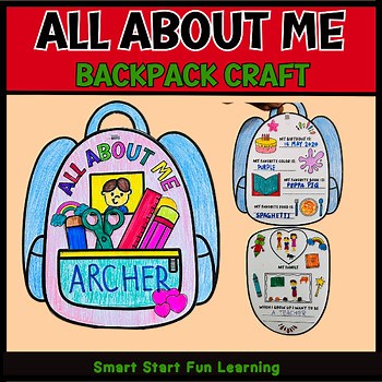 All About Me Backpack | Back to School Craft for Bulletin Board