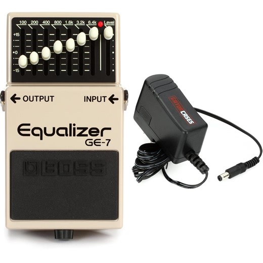 Boss GE-7 7-band EQ Pedal with Power Supply