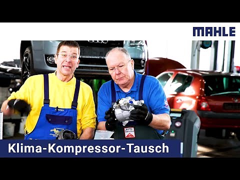 The Autodocs and MAHLE replace the A/C compressor.