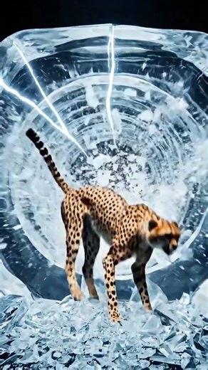 Saving a Frozen Cheetah: The Golden Lightning 🐆⚡ #shorts #animalrescue #satisfying #cute #wildlife