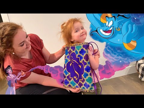 ALADDIN PRINCESS BAG!! Surprise date for Mom to see Jasmine and Genie!