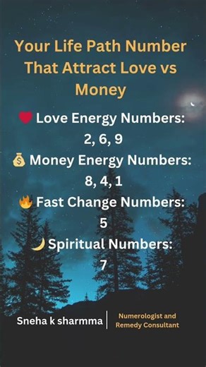 Your life Path Number that Attracts Love vs Money #numerology #astrology #vastuu #zodiac